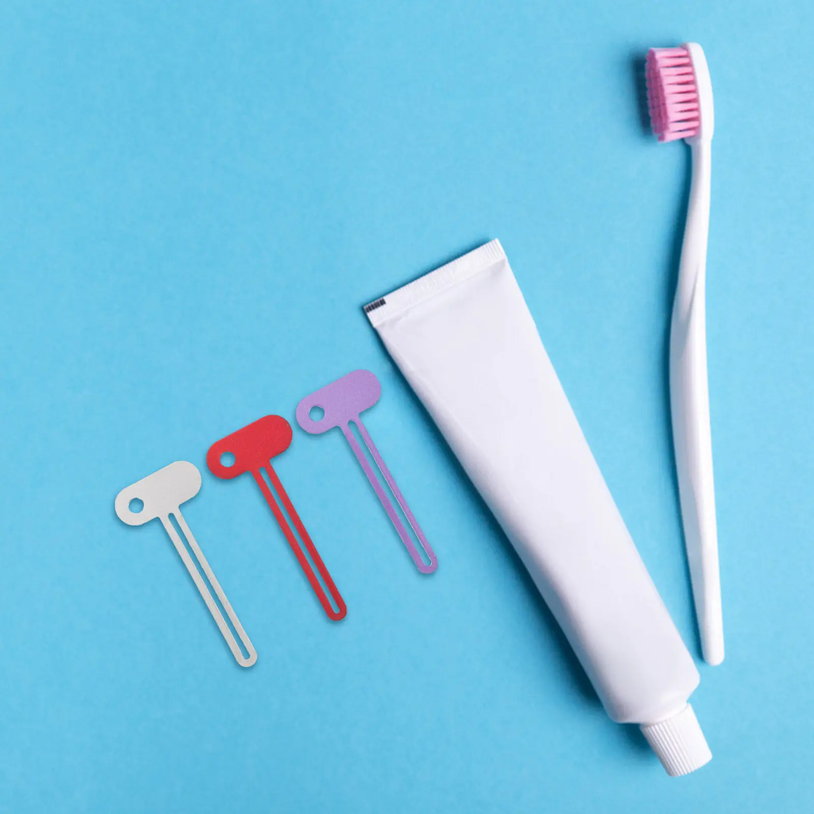 30Pcs Metal Toothpaste Roller Squeezer Tube Tool Bathroom Tube Key Manual Paste Dispenser for Cosmetics Facial Care