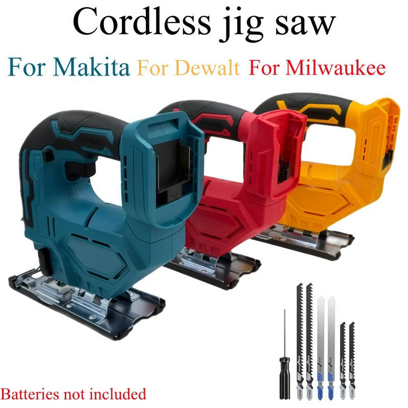 

Универсальный электрический лобзик мощностью 750 Вт для Makita/для Milwaukee/для DeWalt, аккумулятор 18 В со светодиодной подсветкой для резки дерева и металла