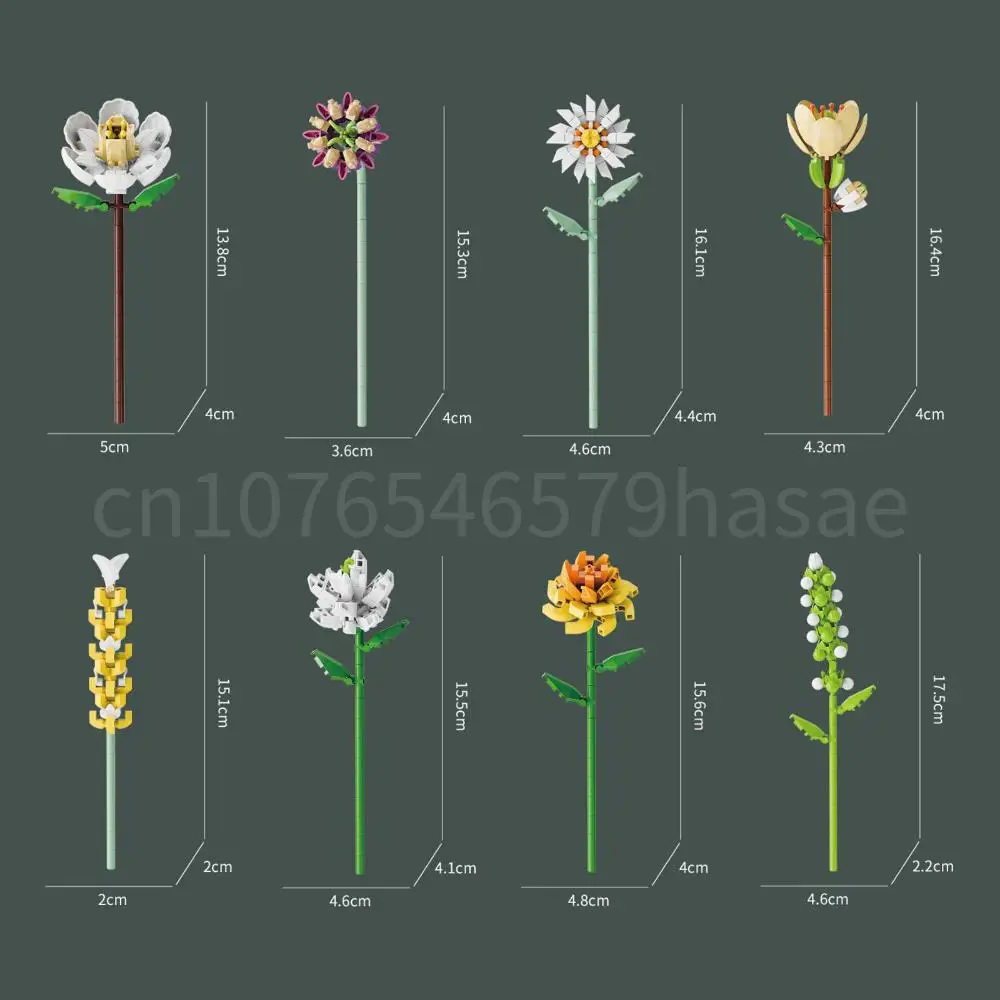 

Christmas Flower Building Blocks DIY Flower Bouquet Blocks Educational Kids Toys Holiday Countdown Advent Calendar Xmas Gifts