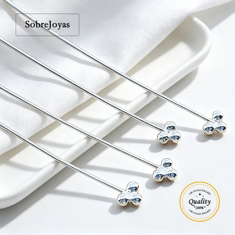3 Cabezas de Perla de Plata de Ley 925 para Pendientes, Agujas y Colgantes para Fabricación de Joyas DIY, Venta al por Mayor de Abalorios