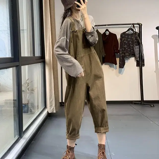 

Jumpsuits For Woman Elegance Splicing Layer Flashing Yellow Furry Highquality Flowy Pearl Fresh Trip Tiered Splice Stunning
