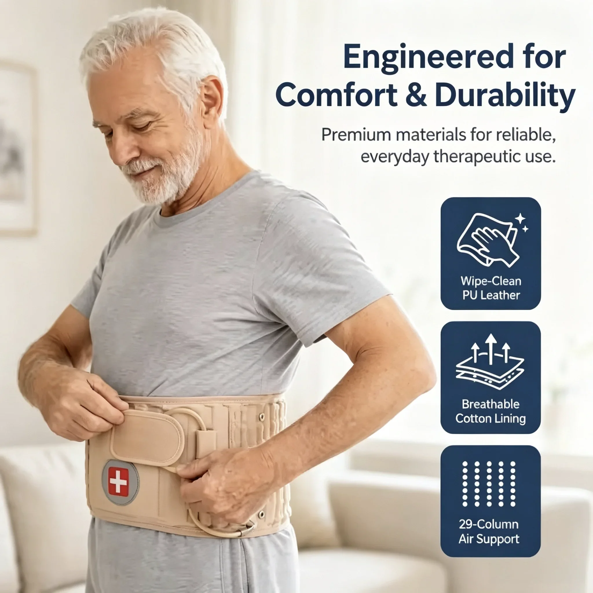Adjustable Decompression Brace for Osteoporosis Scoliosis Support SeniorSpine Relief Belt Air Traction Spinal Relief