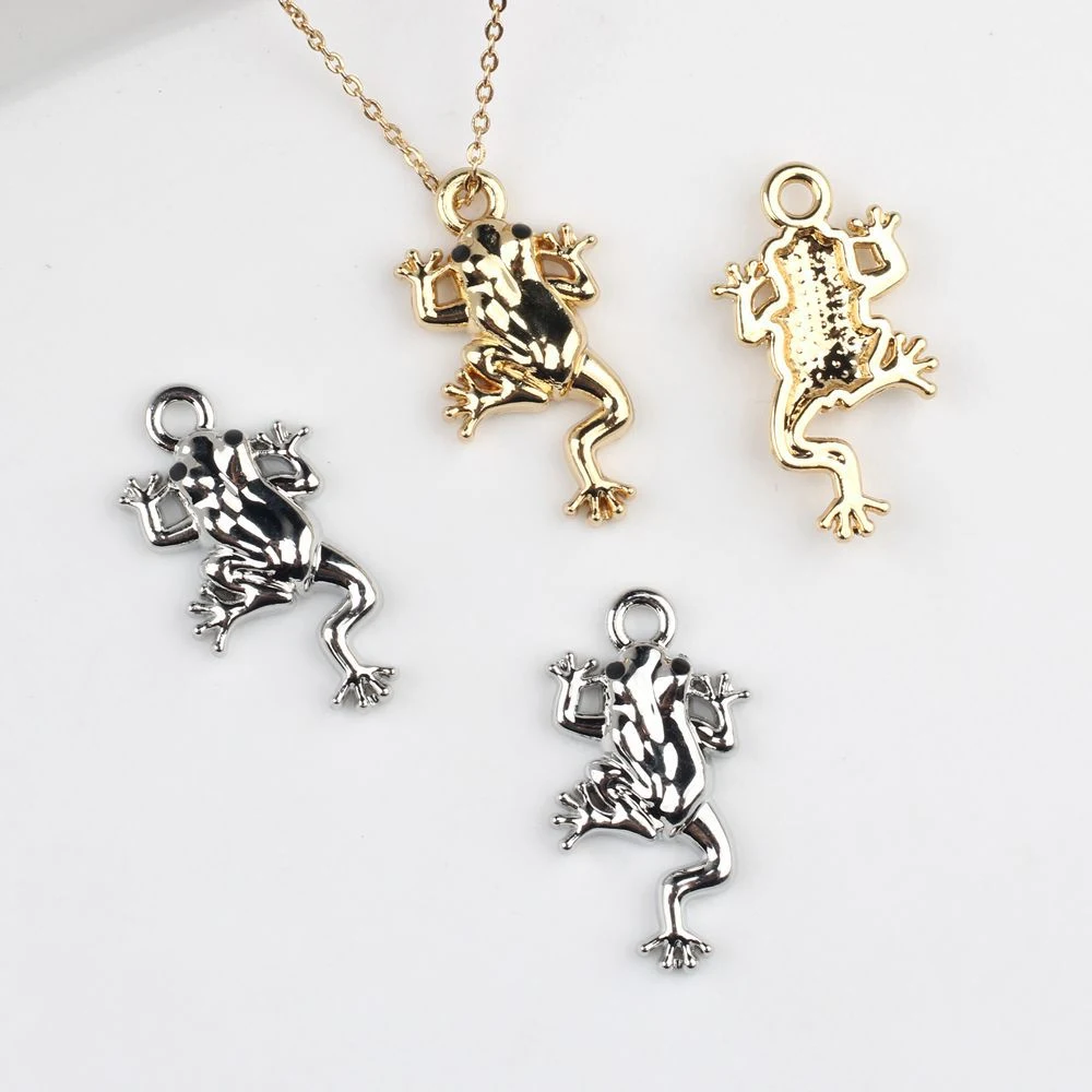 

10pcs Simple Cute Animal Frog Shape Pendant Earring Necklace Jewelry Making Accessories DIY Handmade Ornament Supplies Fashion