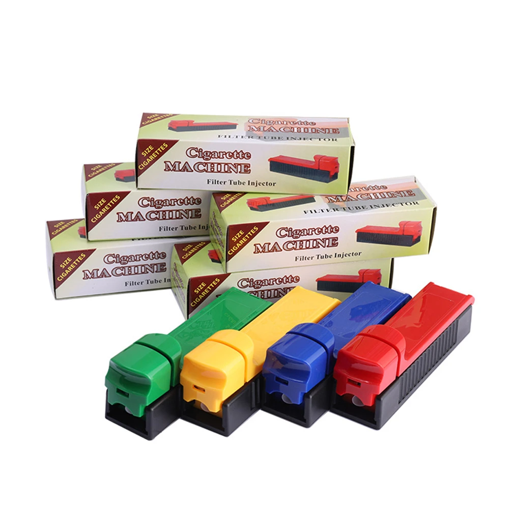 8mm Smoke Filter Multi Color Plastic Pull Smoking Tobacco Hand-filled Gift for Men Rolling Machine Smoke Accesoires