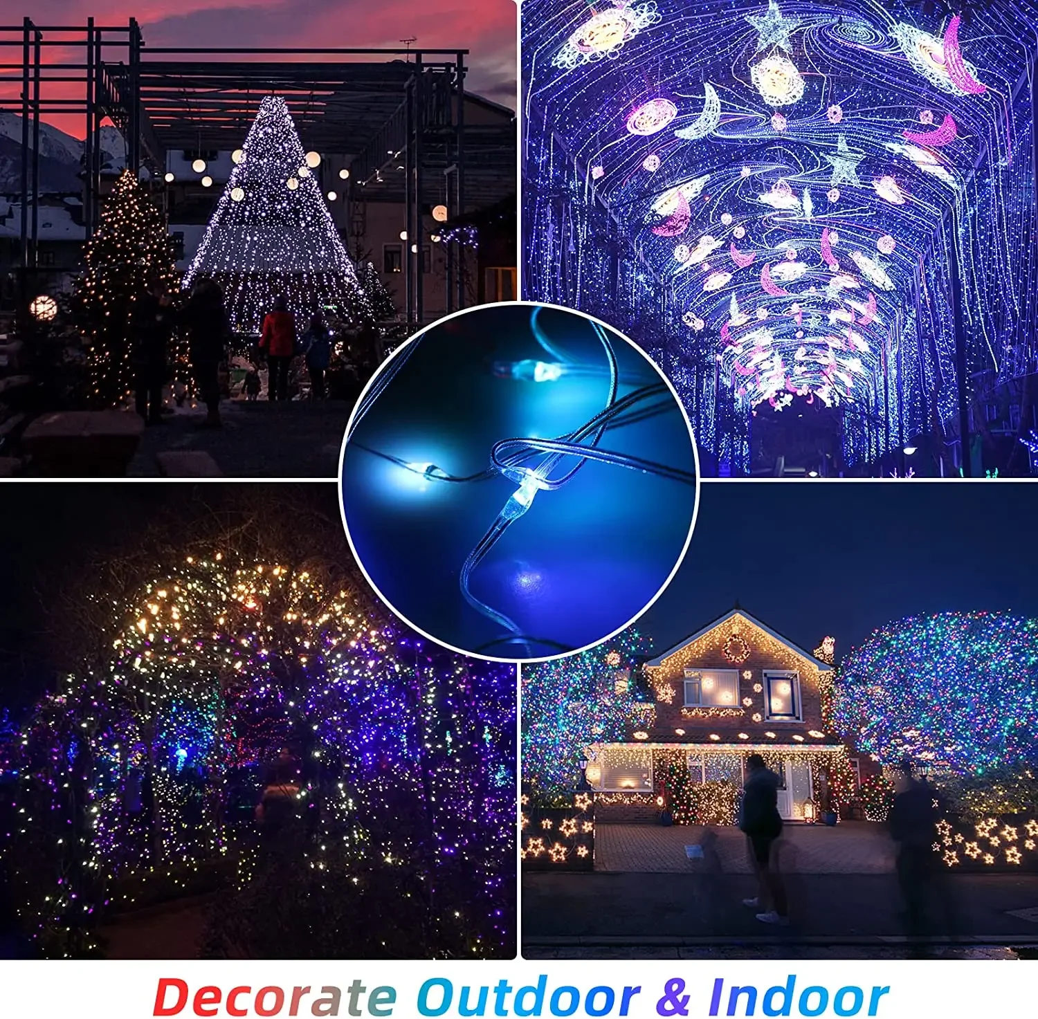 3M LED Smart Gordijnverlichting Bluetooth APP Controle USB Kleurrijk RGB Venster Fairy Light Voor Slaapkamer Kerst Decor Bruiloftsfeest