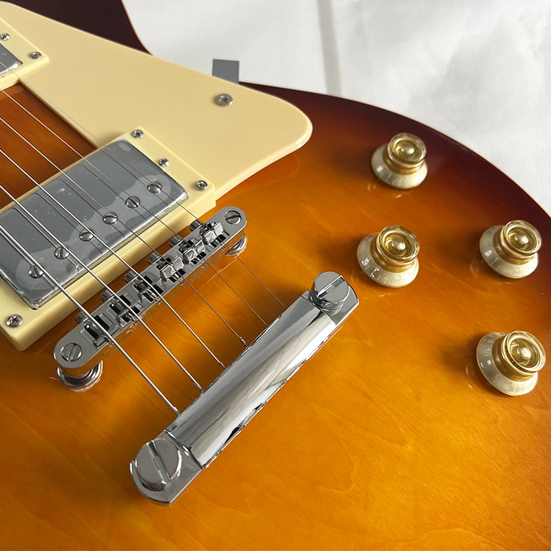 Ships from US warehouse, clearance sale, free shipping, 22-fret electric guitar, no logo in picture, mahogany, low price