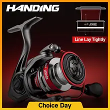 HANDING ELITE Spinning Reel Max Drag 6kg 5.2:1 Relação de engrenagem Luz Carretel de pesca Equipamento de descida lenta Grande linha de colocação Carretel
