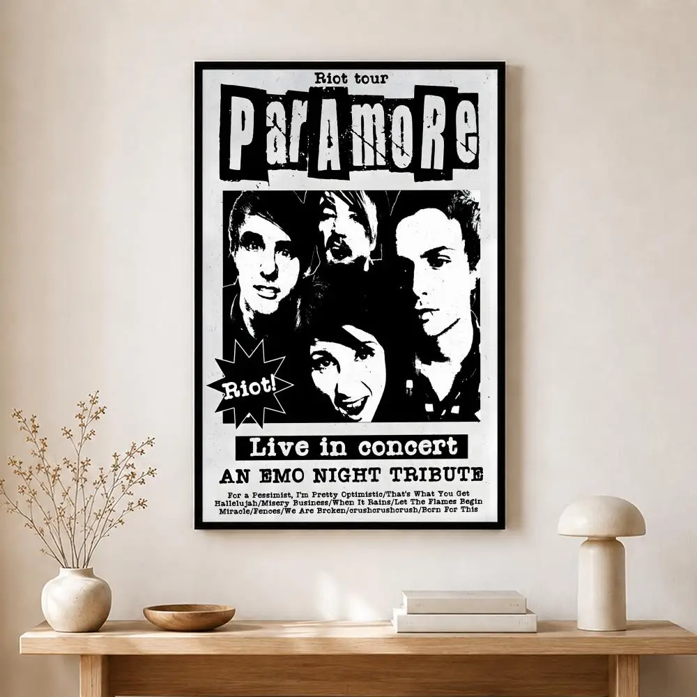 Band Paramore Poster, selbstklebender, wasserfester Kunstdruck, Aufkleber für Café, Bar, Zimmer, Wanddekoration – Detail 14
