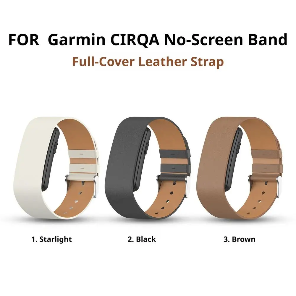 For Garmin CIRQA Band Leather Strap Full Cover Replacement Wristband Watch Accessories
