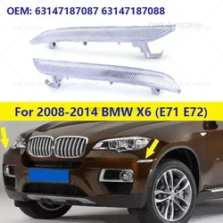 For 2008-2014 BMW X6 (E71 E72) Front Bumper Side Marker Reflector Lights 63147187087 63147187088