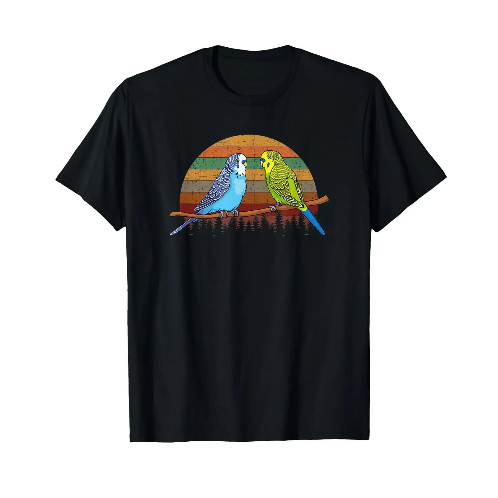 Parakeet Retro Budgies T Shirt vintage Washed Soft Slightly Top For Everyday Wear designer clothes Unisex homme Breathable