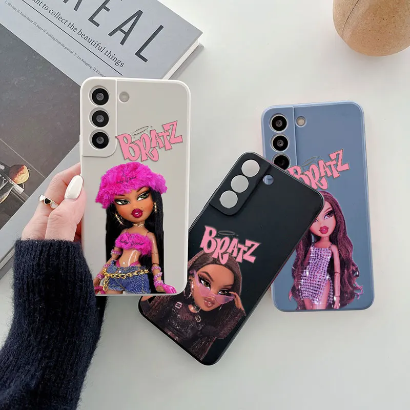 Phone Case S24FE For Samsung Galaxy S25 Ultra S24 S23 S22 Plus S21 S20 FE S10 S25Ultra 5G Case Silicone Cover Fashion Bratz Cute