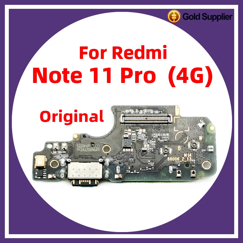 Original For xiaomi redmi note 11 pro 4G Dock Connector USB Charger Charging Port Flex Cable Board Replacement