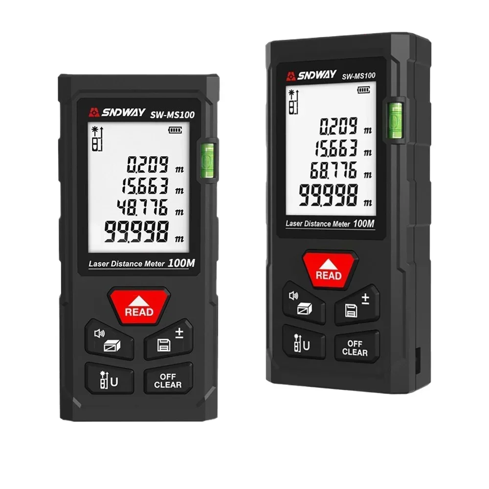 NEW HOT SW Rangefinder Digital Laser Distance Meter Professional High Precision Mini Range Finder Laser Tape Measure Trena Meter