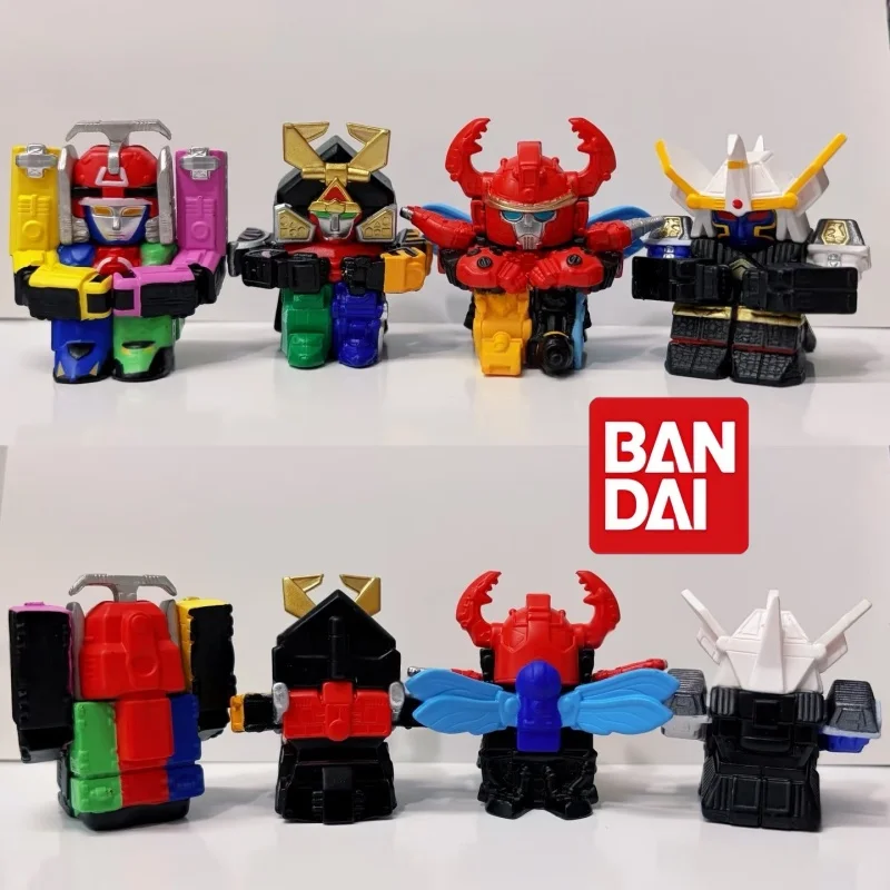 Figuras de robot Bandai Gashapon Super Sentai Machiboke Vol 2, King Ohger ToQOh ShinkenOh Muteki Shogun, decoración de escritorio para fanáticos del anime