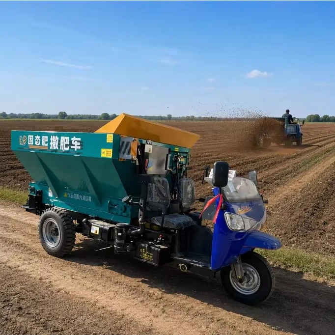 5m Hydraulic Pump Double Disc Rear Unloading Organic Fertilizer Spreader, Manure Throwing Truck, Fertilizer Throwing Machine