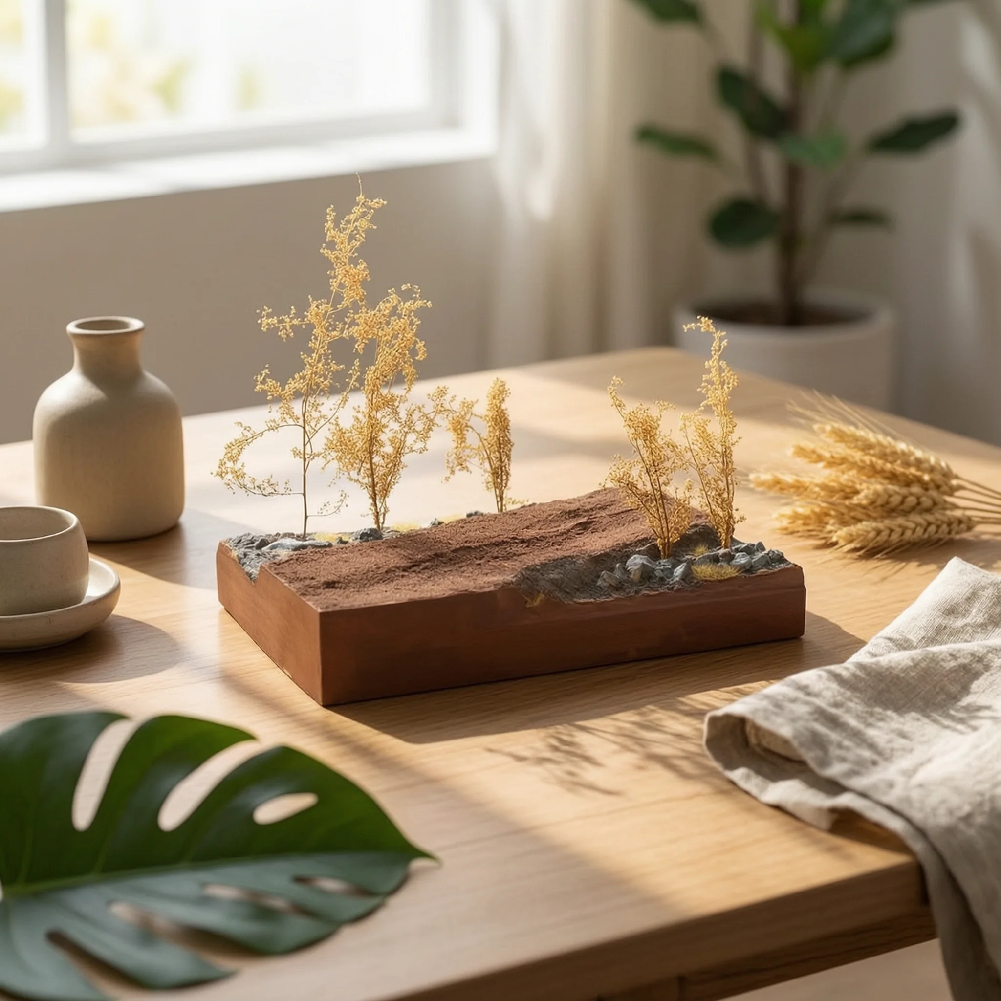 Miniature Landscape Kit DIY Sand Table Materials Rock Pebbles Realistic Model Scenery Easy to Use for Hobbyists, Diorama Making
