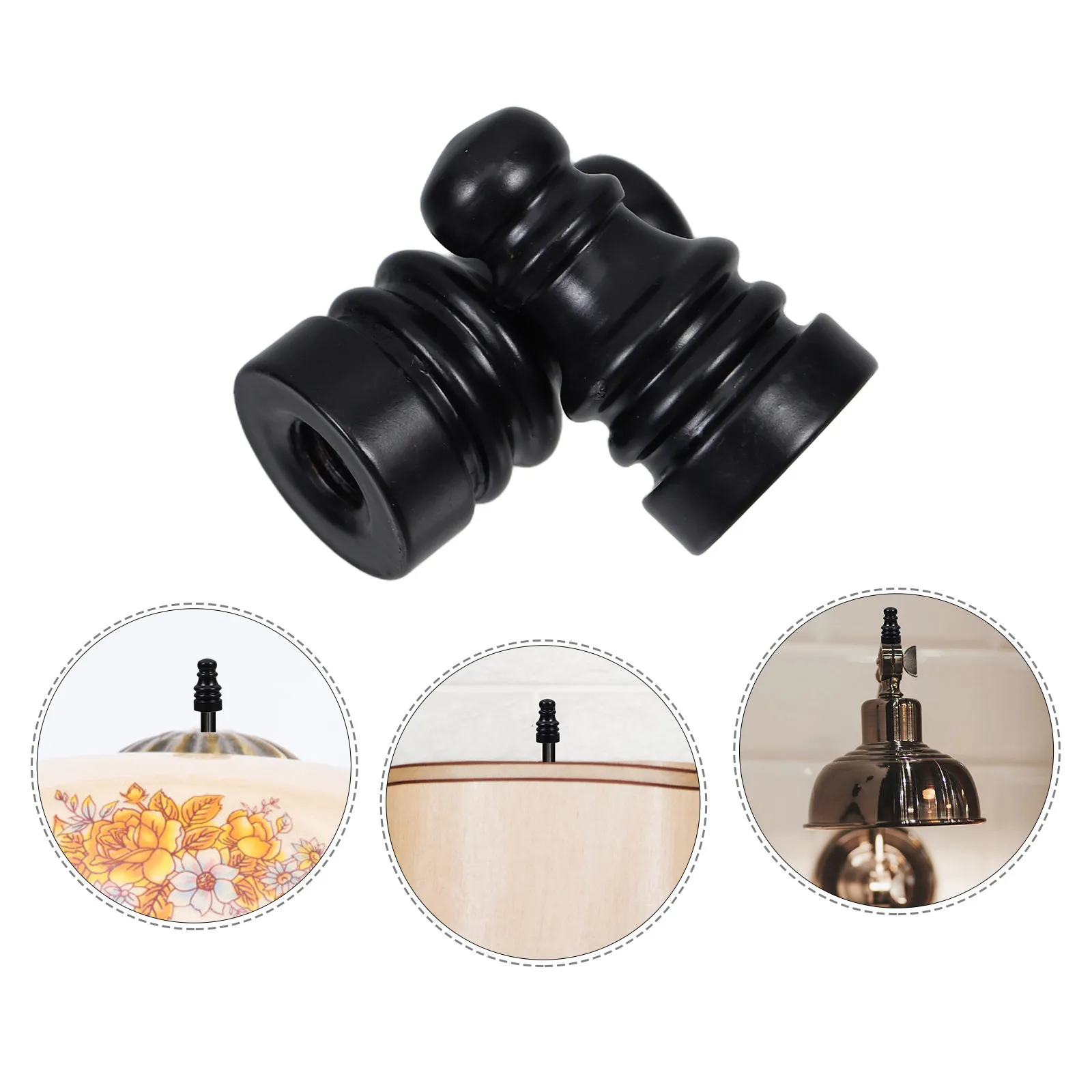 2Pcs Metal Bullhorn Lamp Finial Cap Decorative Retro Lighting Hardware Fitting for Table Floor Wall Lamps Chandelier Finial Knob