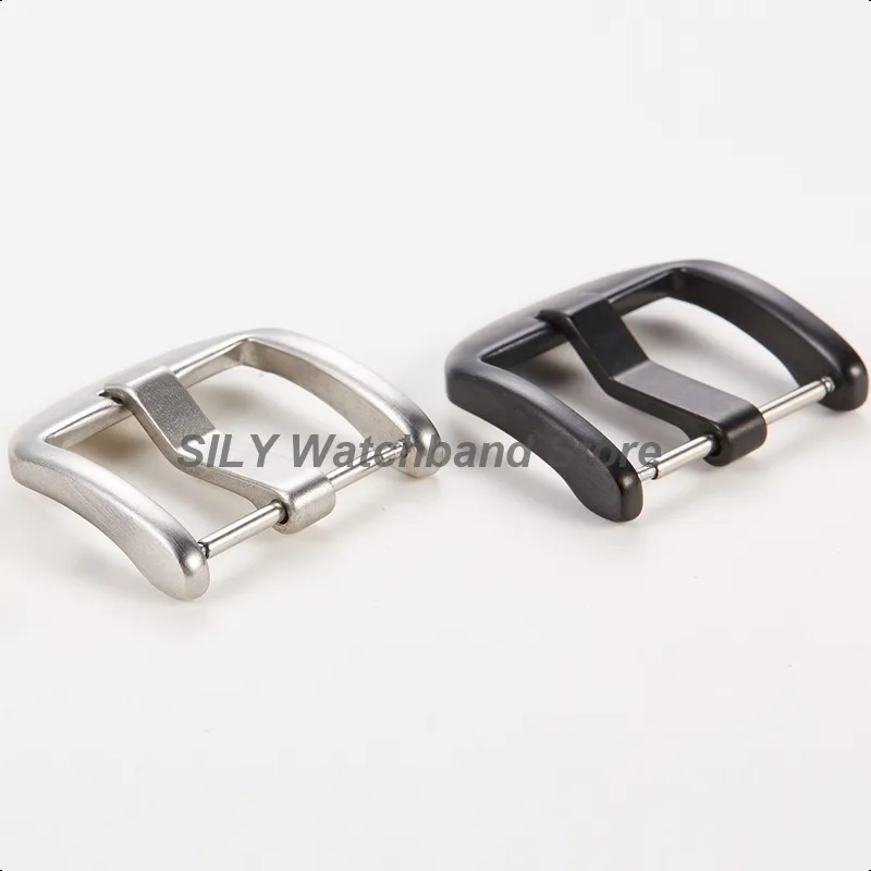 20Mm 22Mm 24Mm Gesper Jam Tangan Matte Baja Tahan Karat Tali Jam Tangan Universal Gesper Jam Tangan Perak Hitam Aksesori Kancing Logam
