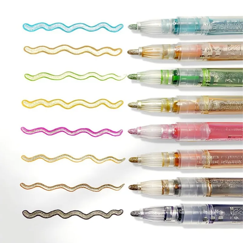 

Double Line Outline Art Pen Marker Pen For Students DIY Graffiti Highlighter Scrapbook Bullet Diary Poster Card Art Drawing