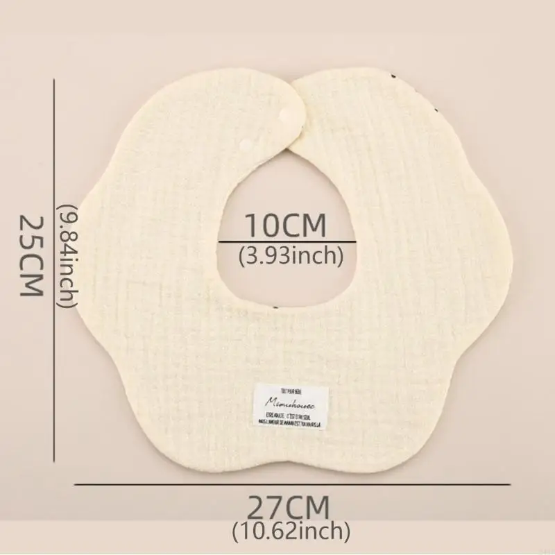 実用的な授乳よだれかけ 赤ちゃん用 吸収性よだれよだれかけ 通気性 新生児げっぷ布 口拭き布 6層綿 24BE