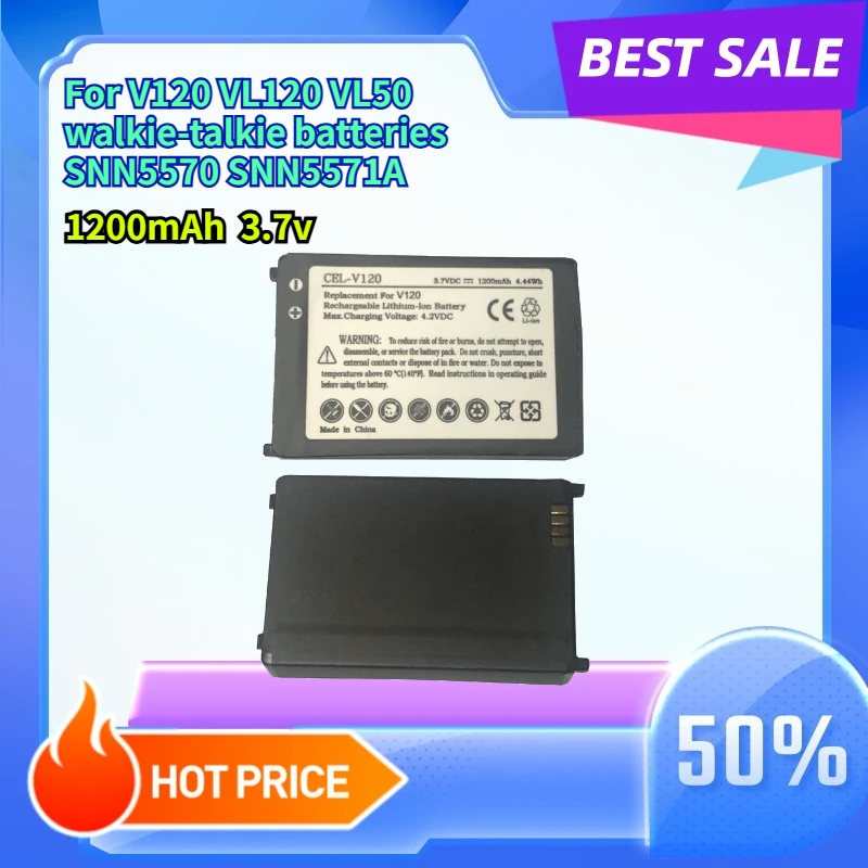 

Compatible with V120 VL120 VL50 walkie-talkie batteries SNN5570 SNN5571A