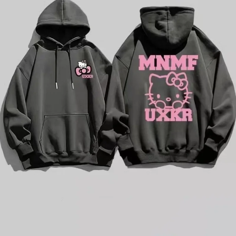 الكورية نمط هوديس المرأة الجديدة مرحبا كيتي ملابس حريمي الشارع الشهير المرأة فضفاضة تنوعا بلوزة كاجوال Kawaii Y2k البلوز