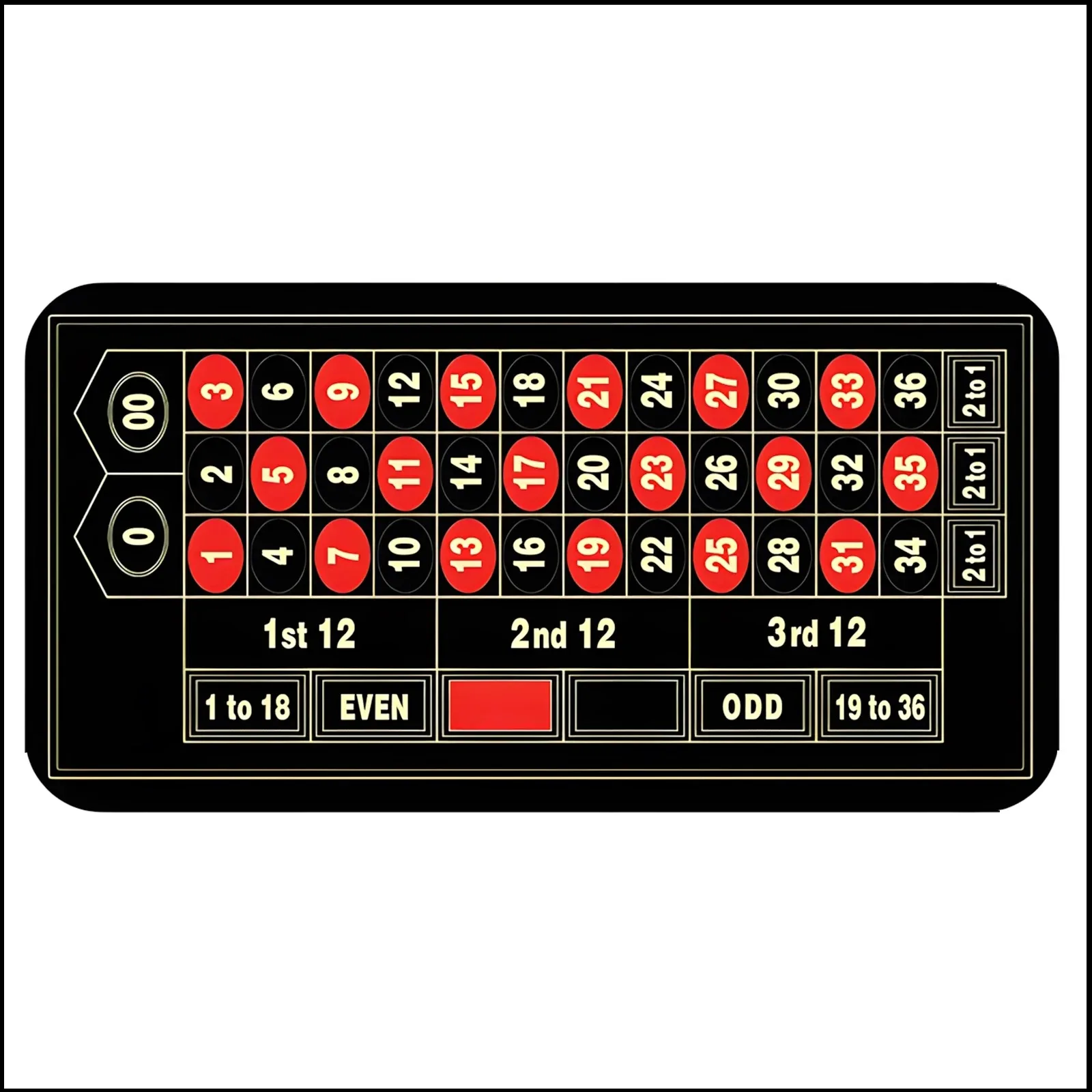 

Rubber table mat for dice games, 120x60cm large wheel, silent and anti-slip large rubber table mat