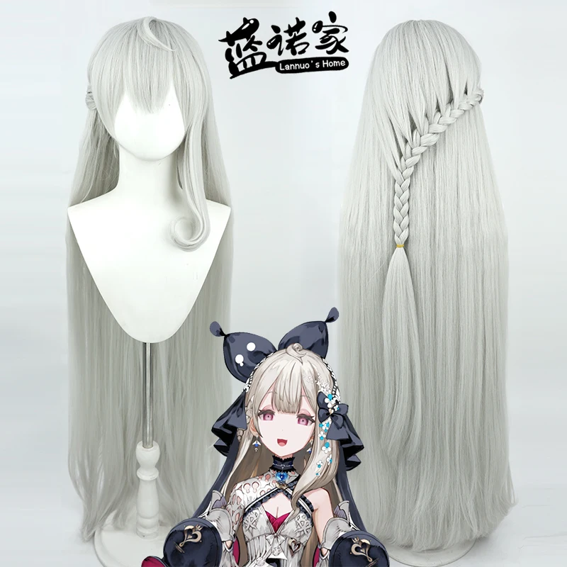 

Virtual YouTube Vtuber Reimu Endou Cos Cosplay Wig Halloween Carnival Party Props Synthetic Hair Heat Resistant Fiber + Wig Cap