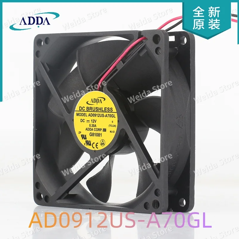 

AD0912UB-A71GL ADDA Fan 9225 Fan 5V 24V 48V DC 12V 9CM 90X90X25MM Power Supply Fan