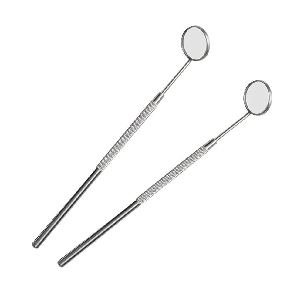 กระจกต่อขนตาแบบพกพา 2 ชิ้น ทำจากสแตนเลส ทนทาน ใช้สำหรับตรวจสอบใบหน้าและดวงตา เหมาะสำหรับใช้ส่วนตัวและมืออาชีพ