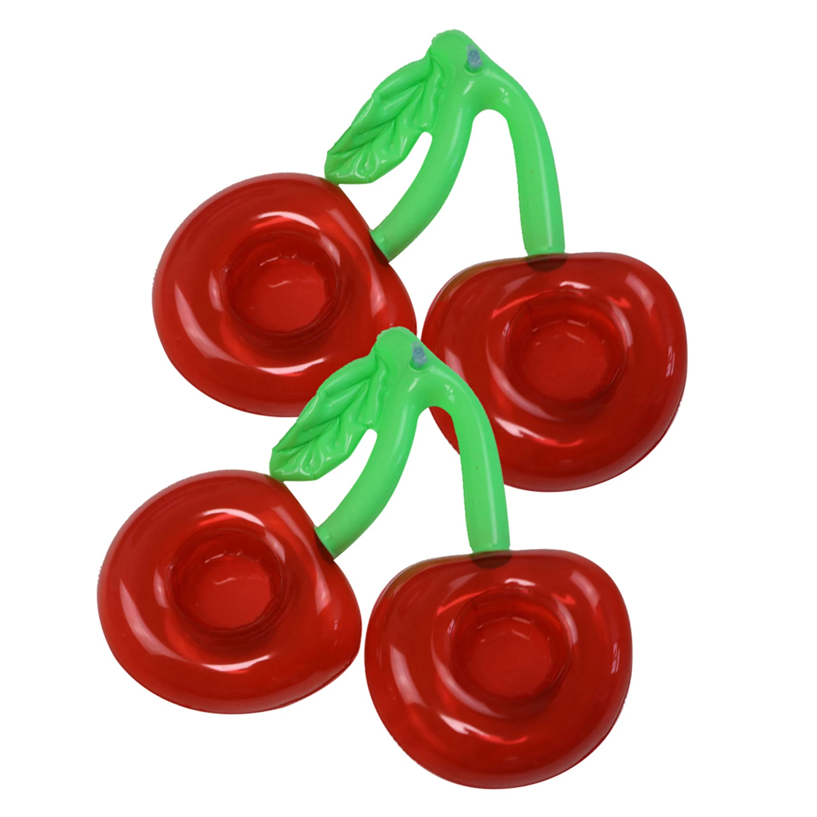 

2pcs Premium Pvc Inflatable Cherry Floating Drink Holders For Beach Pool Summer Party Stable Water Use Outdoor