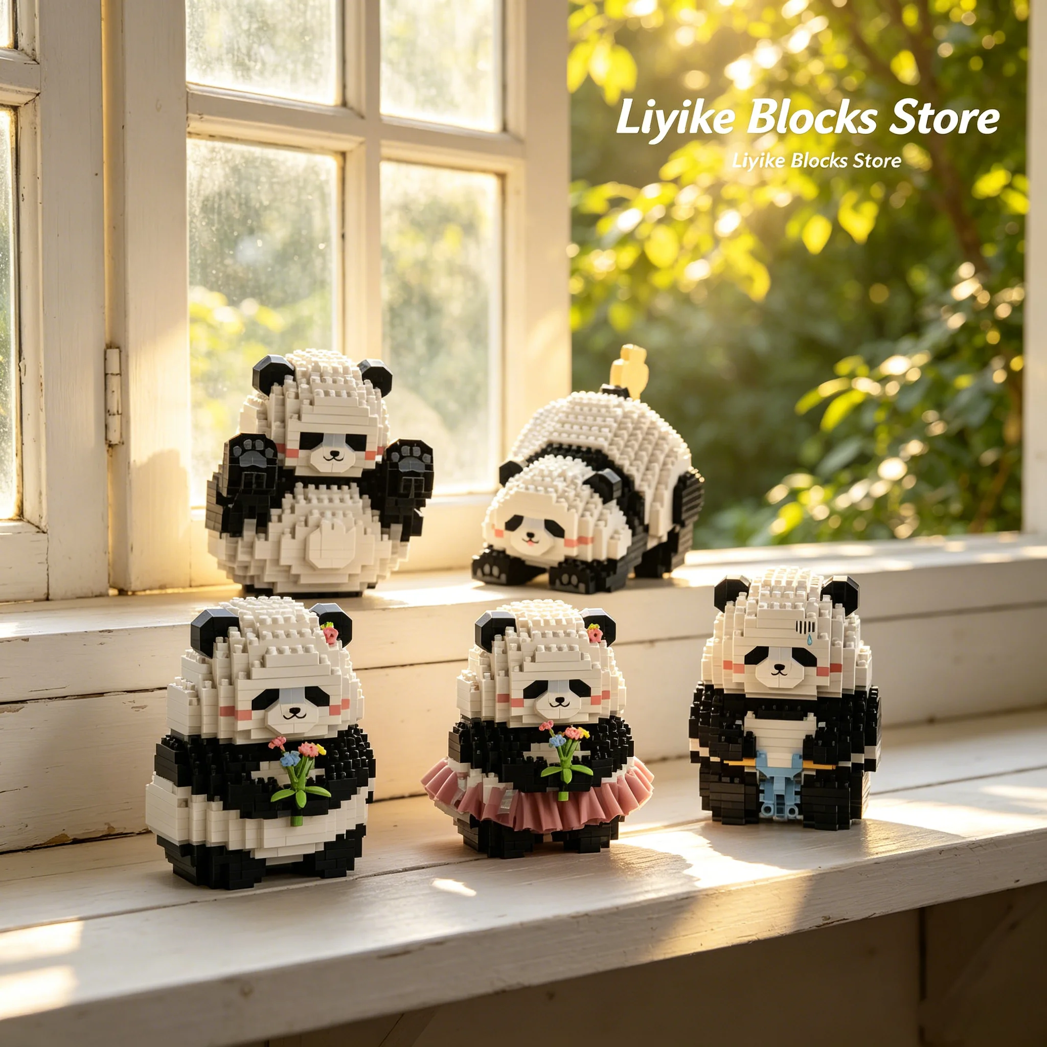 

China Panda Moc Building Block Puzzle Assembly Bricks Mini Blocks Construction Set Table Decoration Toys For Child Chrismas Gift