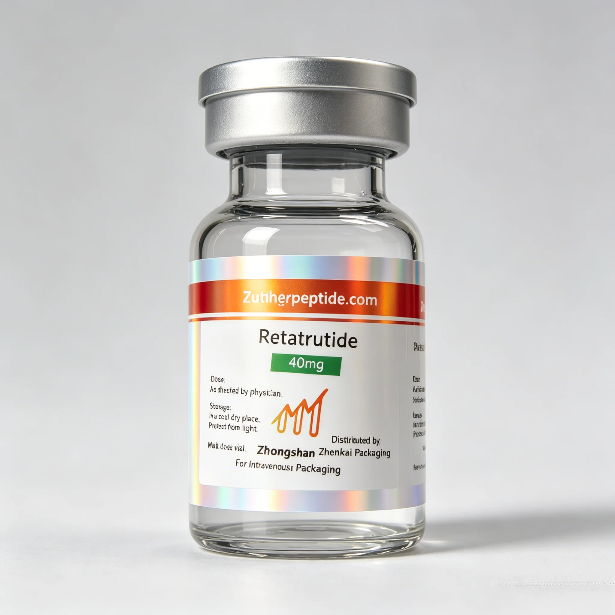 Custom Premium Adhesive Labels,Holographic Laser Stickers for 3ml 5ml 10ml Peptide Vials - Detail 1