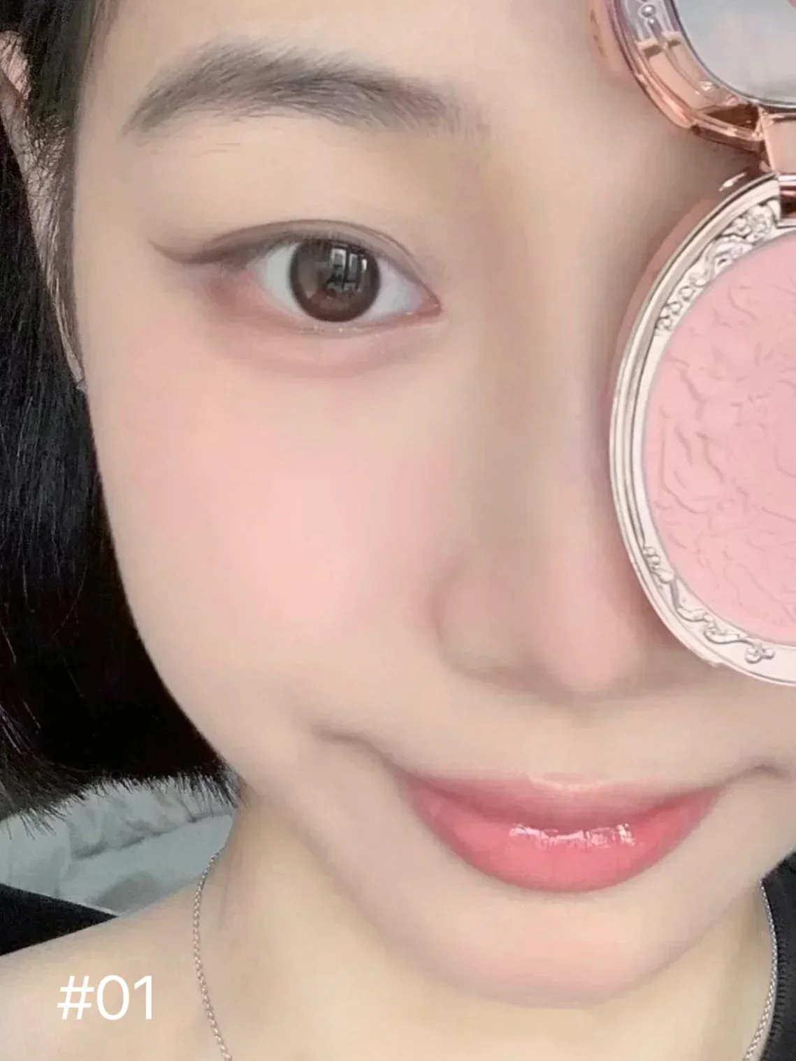 Flower Knows Strawberry Rococo Embossed Blush Makeup Palette Cute Powder Long Lasting Natural Tint Waterproof Blush Cosmetics