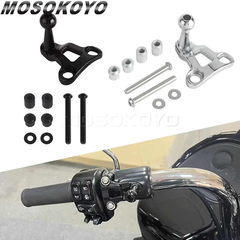 

Держатель на руль мотоцикла, кронштейн, монтажная база для Harley Road Glide FLTRK FLTRX ST S SE, крепление на руль с шаровым наконечником