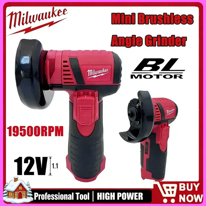 ميلووكي طاحونة فرش 2025 مايكرو Angle12V بطارية طاحونة زاوية كهربائية لقطع الماس أداة السلطة اللاسلكية