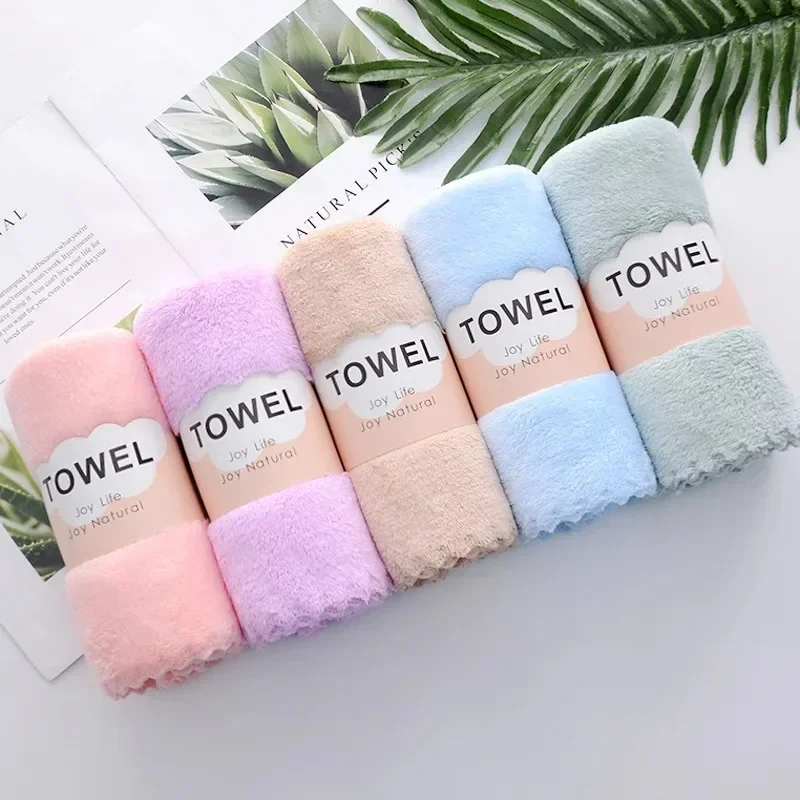 

Face Towel Thickened Microfiber Absorbent High-density Coral Fleece Towel Quick Dry Clean Face Soft Absorbent Towel