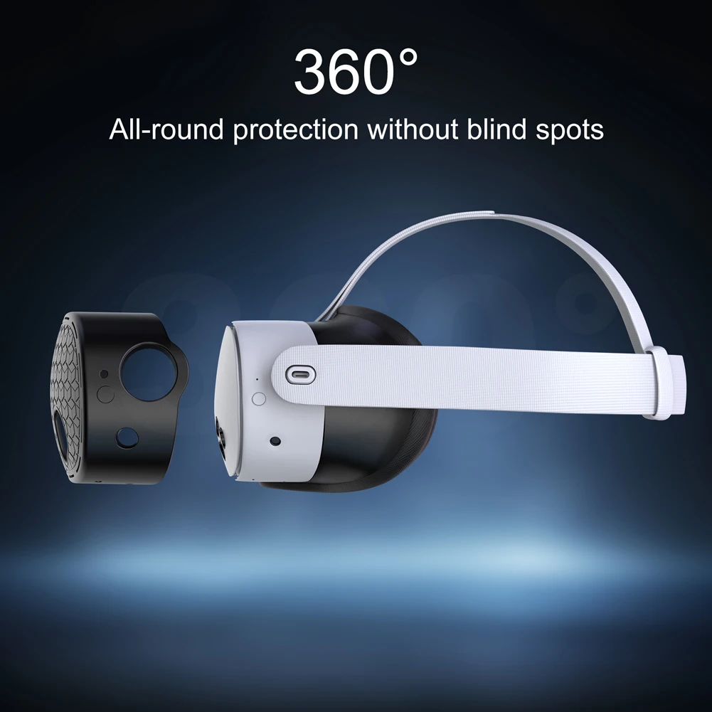 غطاء حماية من السيليكون VR مضاد للخدش لسماعات الواقع الافتراضي غطاء حماية غطاء حماية لسماعات ميتا كويست 3S VR