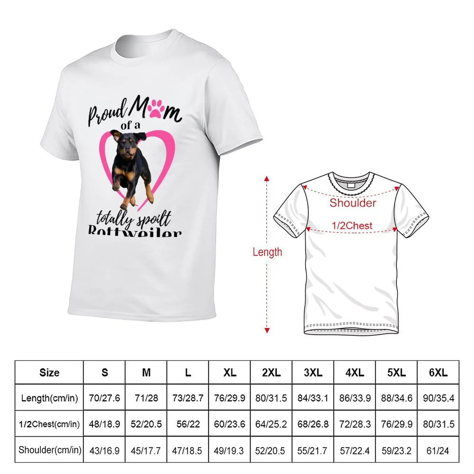 Proud Mum of a totally spoilt Rottweiler T-Shirt oversized graphic tee vintage graphic tee black t shirts for men