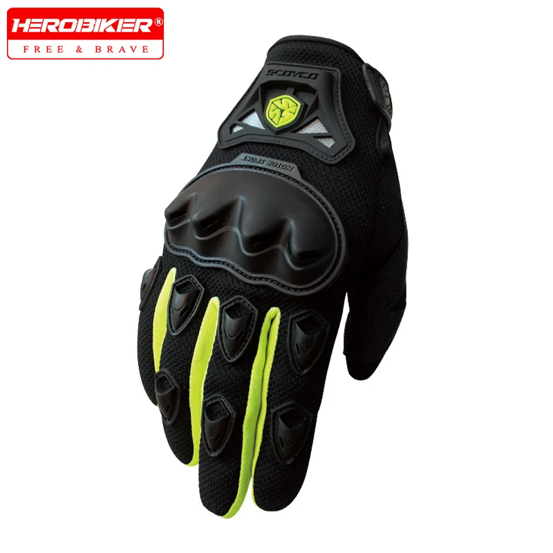 

Summer Breathable Motorcycle Gloves Full Finger Wear Resistant Motocross Racing Fall Prevention Non-slip For Knuckle Protection