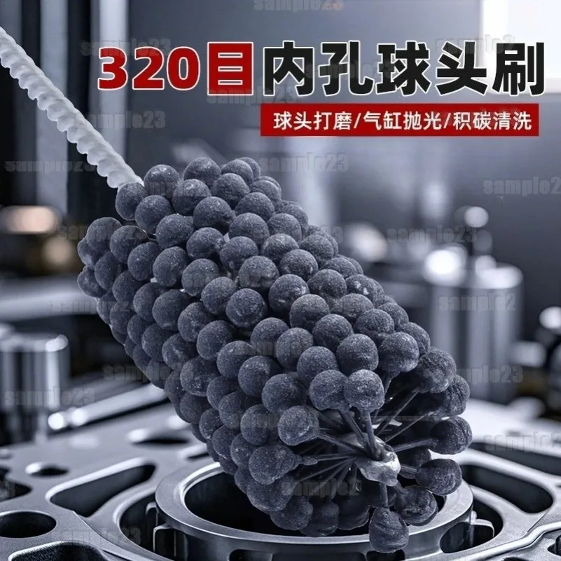 1PC 3-110mm Diameter Flexible Honing Brushes 320 Grit Silicon Carbide for Valve Guides Cylinders Bearings Deburring