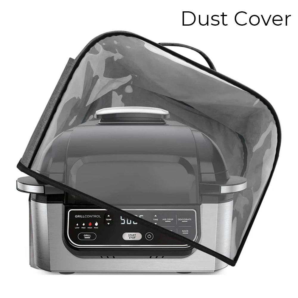 Kitchen Dust Cap With Storage Pockets Household Bread Baking Durable Toaster Cover For Ninja Foodi Grill Air Fryer Hood