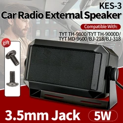 ABBREE KES-3 3.5mm Mobile Radio External Speaker Clear Sound For AR-2520 WOUXUN KG-M70 TYT MD 9600 TH 9800 CB Car Mobile Radio