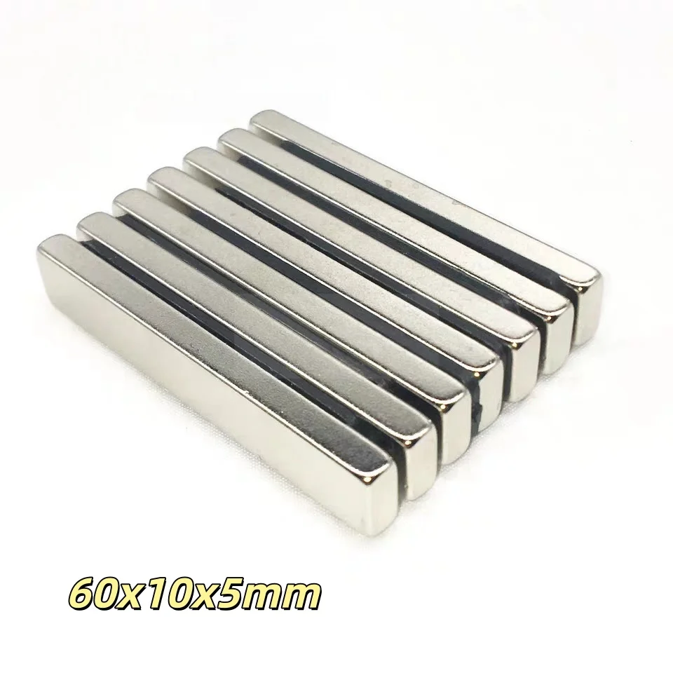 60x10x5mm Square magnets can be widely used for refrigerators, office document fixation and DIY   60x10x5mm