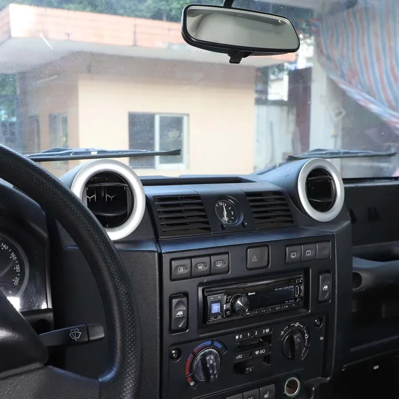 

For 04-18 Land Rover Defender 90 110 130 Red Car Center Console Air Conditioner Vent Outlet Cover Trim Interior Car Accessories