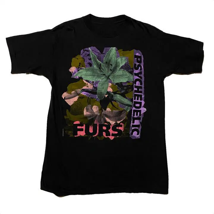 

Vtg The Psychedelic Furs Ban для фанатов хлопковая черная футболка любого размера Mm1056