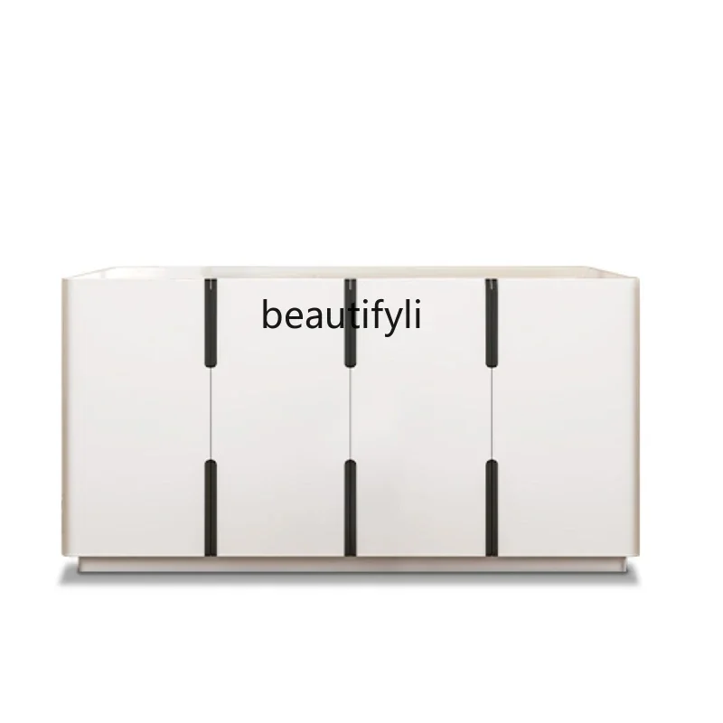 

S High-End Affordable Luxury Piano Keys Four Buckets Cream Style Household Living Room Solid Wood White Storage Clothes Closet