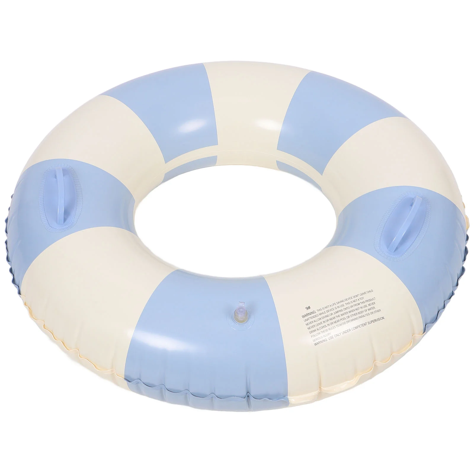 

Striped Swim Ring Inflatable Circle Handle Pool Float Adult Underarm PU Material Fish Models