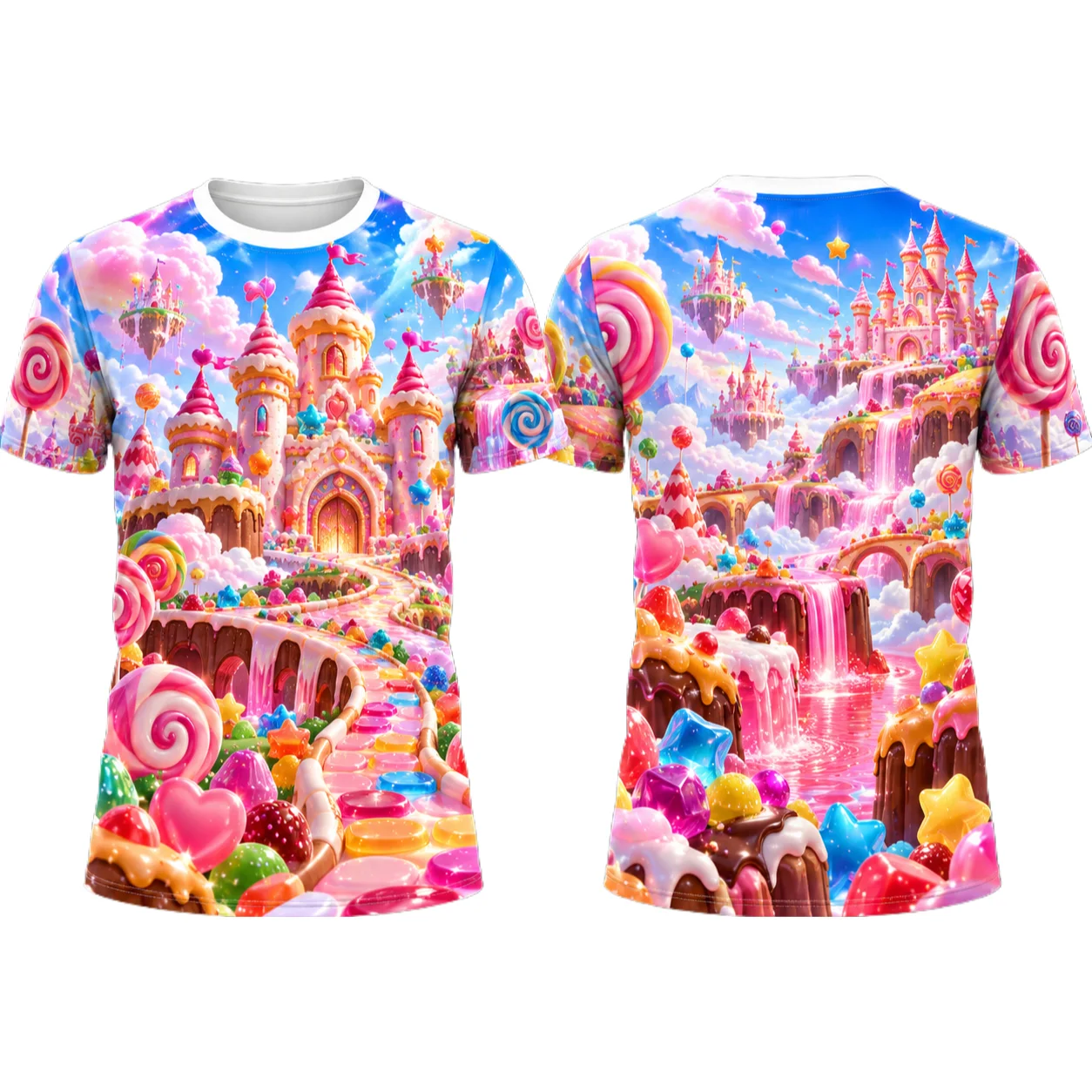 New 3D Printed Cartoon Character Jinx Pattern Loose Short-sleeved Casual Round-neck Shirt for Both Men and Women